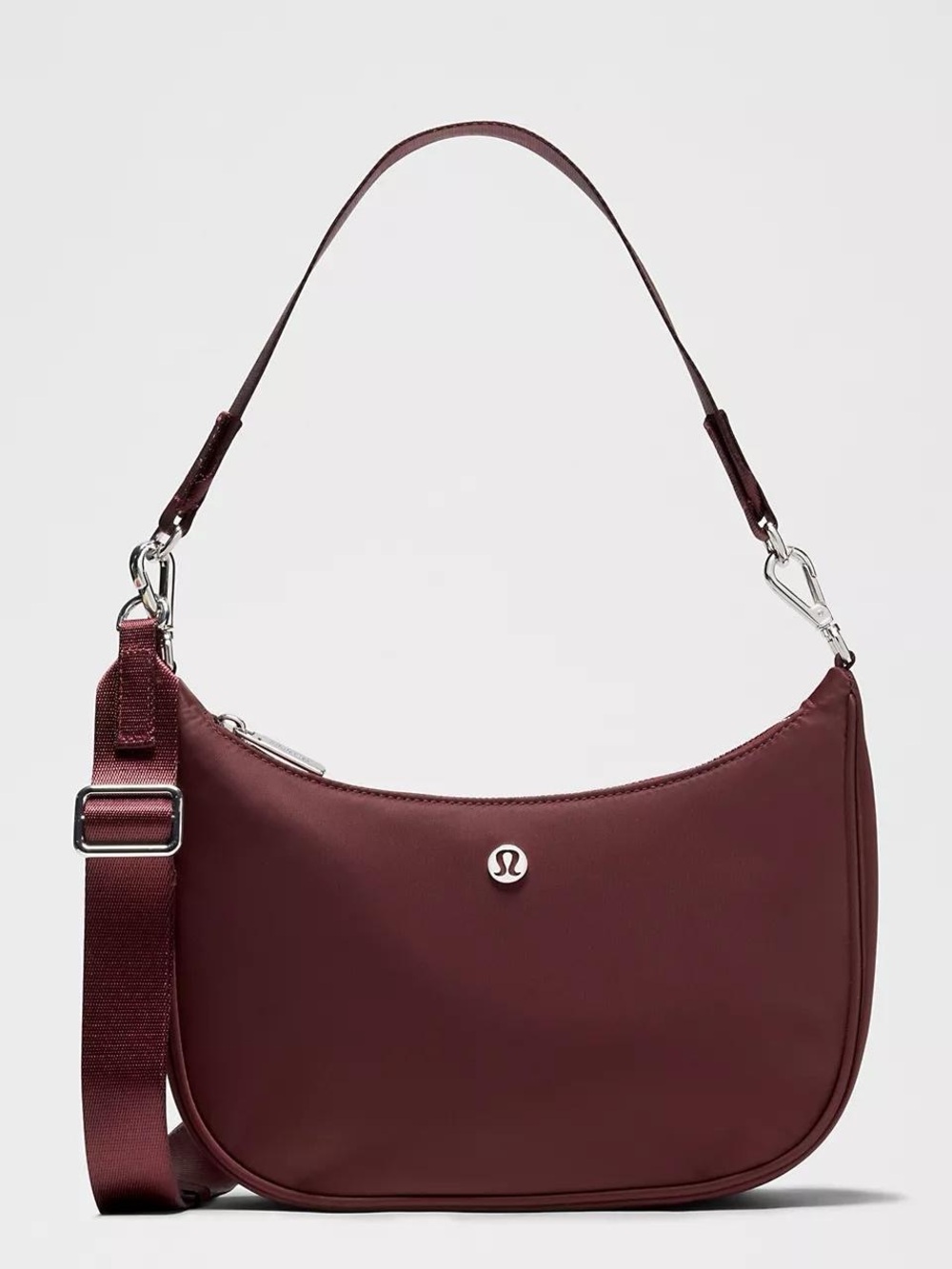 Lululemon City Essentials Small Shoulder Bag 3L- Burgundy Bay/Silver